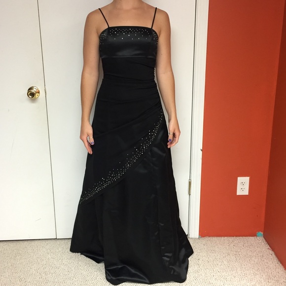 formal black dress for debut party